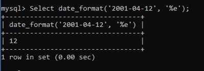 MySQL DATE_FORMAT() Example 6