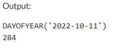 Example 1: MySQL DAYOFYEAR() Function