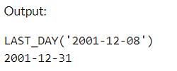 Example 1: MySQL LAST_DAY() Function