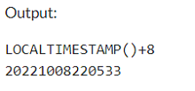 Example 2: MySQL LOCALTIMESTAMP() Function