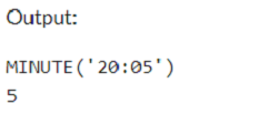 Example 2: MySQL MINUTE() Function