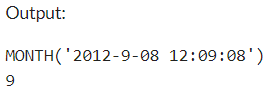 Example 2: MySQL MONTH() Function