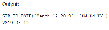 Example 1: MySQL STR_TO_DATE() Function