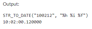 Example 3: MySQL STR_TO_DATE() Function