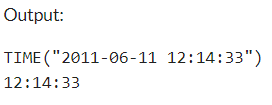 Example 1: MySQL TIME() Function