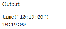 Example 2: MySQL TIME() Function