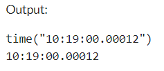 Example 2: MySQL TIME() Function