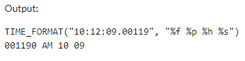 Example 4: MySQL TIME_FORMAT() Function