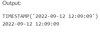 Example 2: MySQL TIMESTAMP() Function