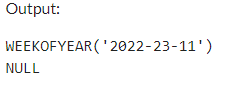 Example 3: MySQL WEEKOFYEAR() Function