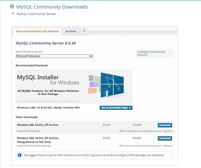 MySQL Workbench Installation (Step 1)