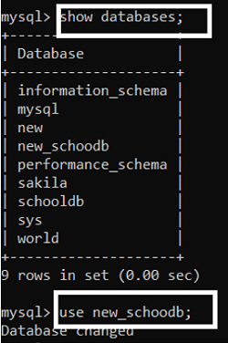 SHOW TABLES Statement (Step 1)