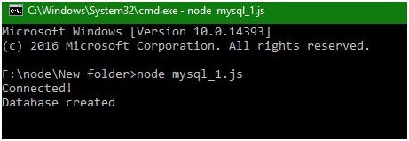create a MySQL database in Node.js