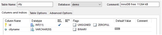 Node.js - create a MySQL table