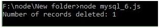Node.js - Delete data from table