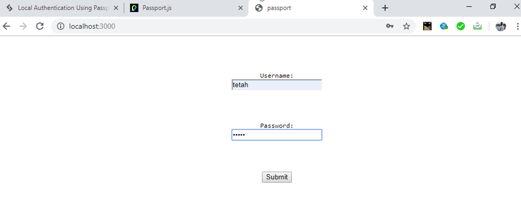 Passport local strategy section 3 | Node.js