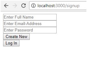 signup form in node.js