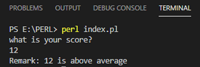 If conditional statement in Perl (2)