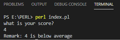 If conditional statement in Perl (3)