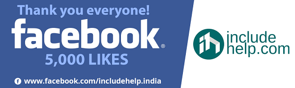 IncludeHelp facebook page 5000 likes