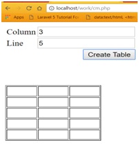 create table using PHP code