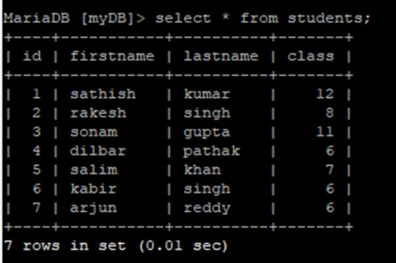 fetch data from MySQL (MariaDB) database using PDO function