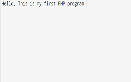 PHP Example Output