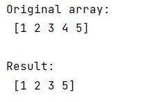 Delete an object from NumPy array