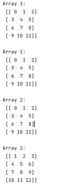 Example: What is the difference between i+1 and i += 1 in a for loop with NumPy?