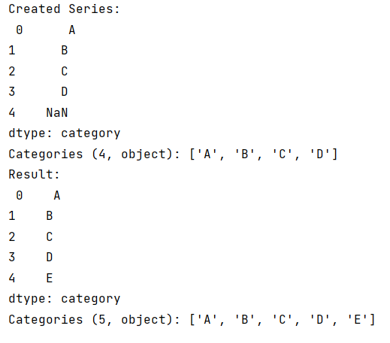Example: Pandas filling NaNs in categorical data