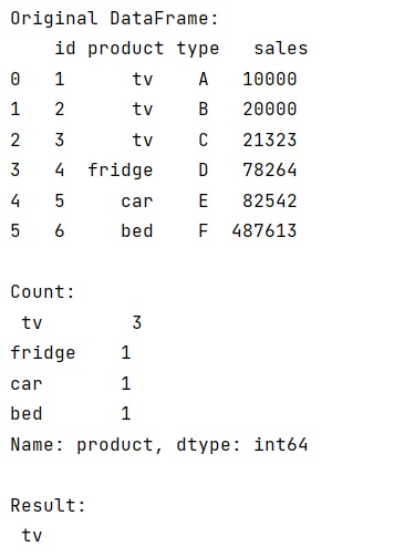 Example: Get values from column that appear more than X times