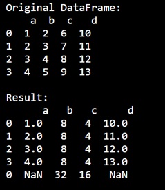 Example: Iterating through columns and subtracting with the Last Column in pd.dataframeframe