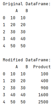 Example: Multiply two columns