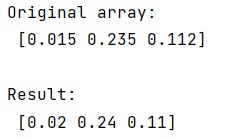 Example: How to round a numpy array?