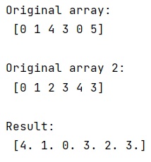 Output - Sum an array by number in NumPy