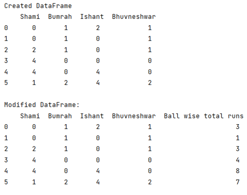 Example: Sum up multiple columns into one column without last column
