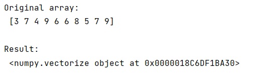 Example: Using NumPy Vectorize on Functions that Return Vectors