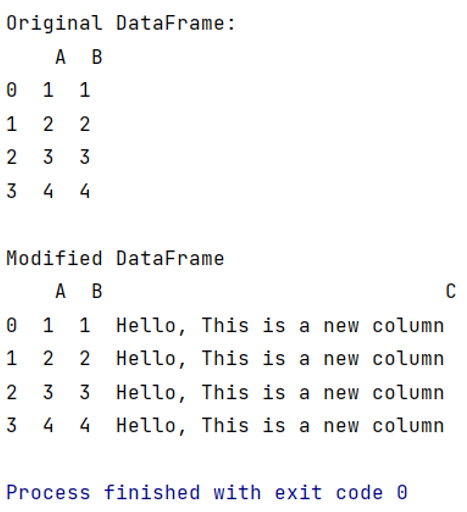 Example: Add a column to DataFrame with constant value