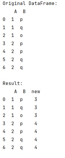 Example: Pandas add column to groupby dataframe