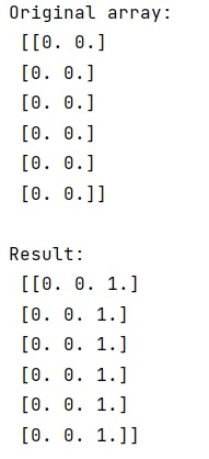 Add Column to NumPy 2D Array | Output