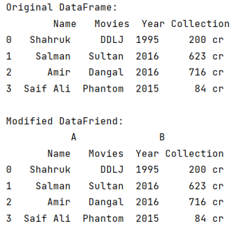 Example: Add main column header