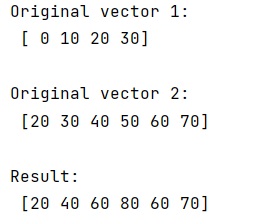 Example: NumPy: Adding two vectors with different sizes