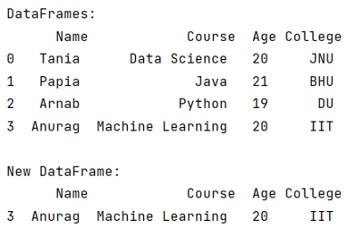 Example: Append only last row of a DataFrame to a new DataFrame