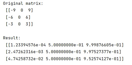 Example: How to apply a function / map values of each element in a 2d numpy array/matrix?