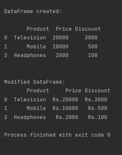 Output | apply a function to two columns of DataFrame