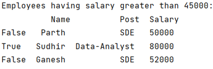 Example 2: Apply logical operators for Boolean indexing