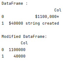 Example: Applying regex to replace values