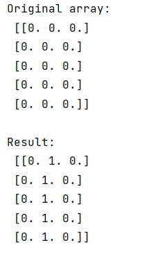 Example: Assigning to columns in NumPy