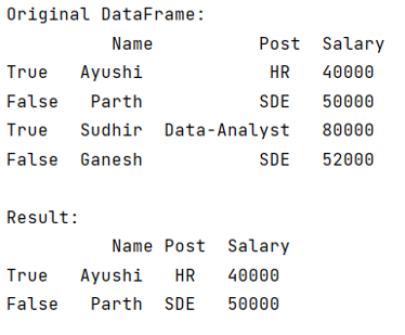 Example: Boolean indexing in pandas dataframes with multiple conditions