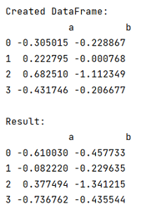 Example 3: Broadcasting mean in Pandas documentation